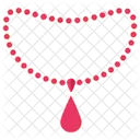 Pearl Necklace With Diamond Pendant Necklace Jewelry Icon