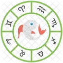 Pisces Wheel Astrological Icon