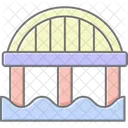 Rustic Bridge Lineal Color Icon Icon