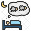 Sleepless Worry Insomnia Icon