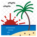 Sunrise Sunset Beach Icon