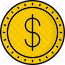 Suriname Dollar Coin Money Icon