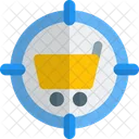Target Market Shopping Target Shopping Goal Icon
