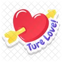 Heart Hit Bow Heart Broken Heart Icon