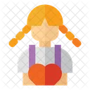 Tyrolean Caucasian Woman Icon