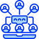 Virtual Meetings Communication Icon