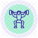 Weightlifting Line Icon Icon