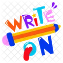 Writing Tool Write On School Pencil Icon