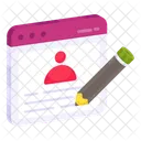 Writing Cv Resume Curriculum Vitae Icon